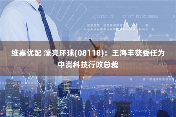 维嘉优配 濠亮环球(08118)：王海丰获委任为中资科技行政总裁